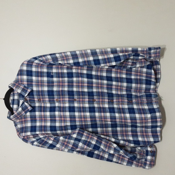 Woolrich men plaid linen organic cotton shirt XL /TG button down office Y2k - Picture 1 of 6